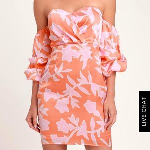 Orange coral dress. NWT